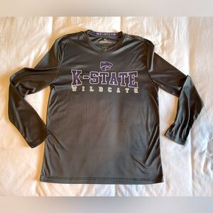 Colosseum K-State Mens Large shirt, dark gray/purple